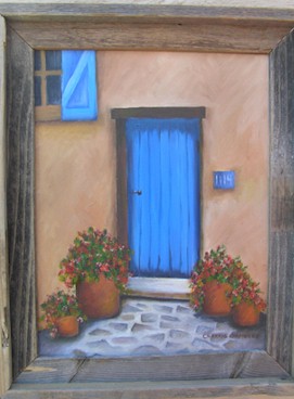 Blue Door with Blue Shutter